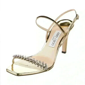 Jimmy Choo Meira 85mm crystal-embellished sandals Size 37.5 (7.5 US)